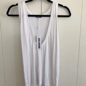 White Scoop Neck Tank